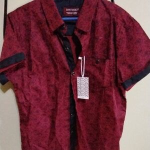 Kids Red Button Down Shirt
